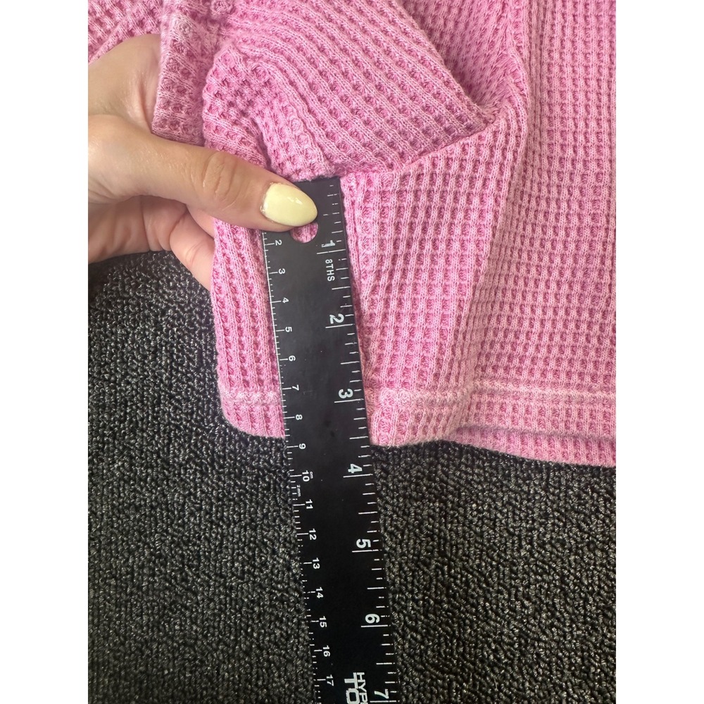 Aerie Pink Waffle Knit Lounge Shorts with Pockets Womens Medium - Picture 5 of 9